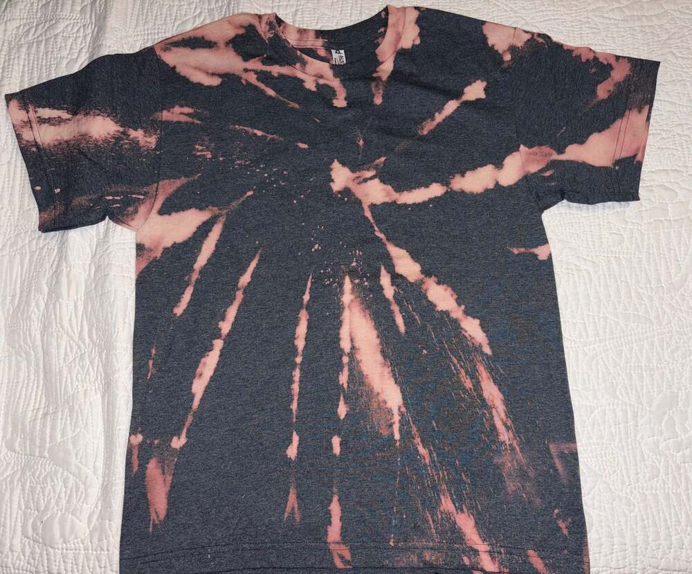 Alstyle Youth Large Bleach Tie Dye T-Shirt